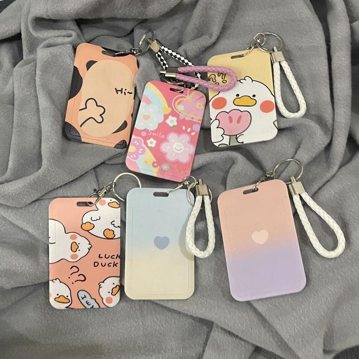 

New ID CARD HOLDER Motif Kartun Transportasi Gaya Korea Untuk Sekolah / Kantor lucu kawaii Pelindung