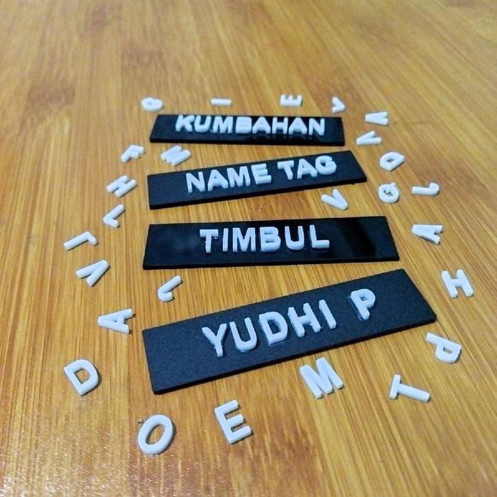

New Name Tag 3D Nama Dada Timbul Magnet (Max 11 Huruf)