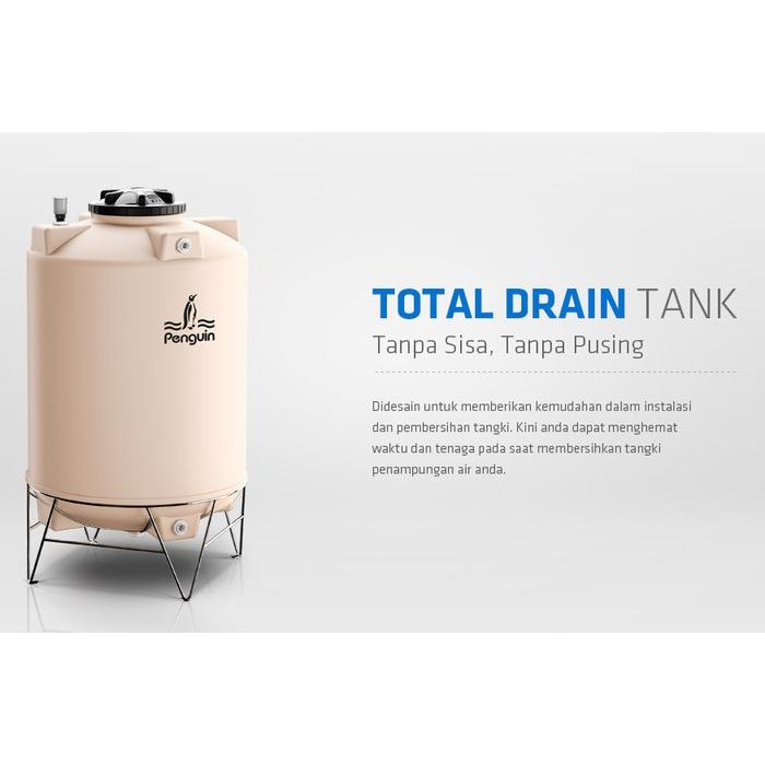 Toren Tangki Air Penguin Total Drain 2000L TD-200