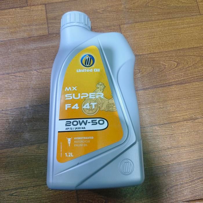 OLI MESIN UNITED MX SUPER F4 SAE 20W/50 API SL/JASO MA 1,2LTR