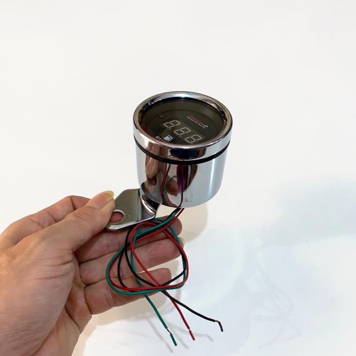 Fuel meter Ampere Bensin pengukur minyak Digital Jarum LED Universal Motor