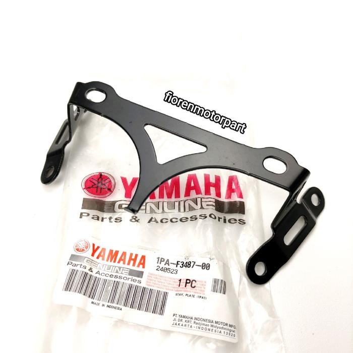 BREKET DUDUKAN PLAT NOMOR DEPAN VIXION NEW NVL 2013-2014 1PA-F3487-00 ORIGINAL YGP YAMAHA GENUINE