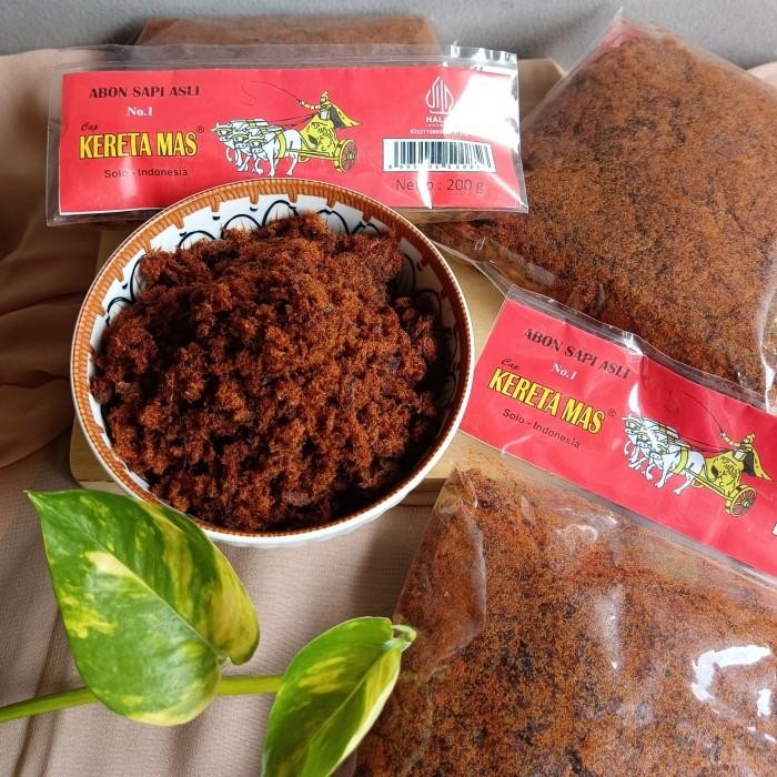 

Baru Abon Sapi Kereta Mas 200Gr Asli Solo Halal Gurih Enak