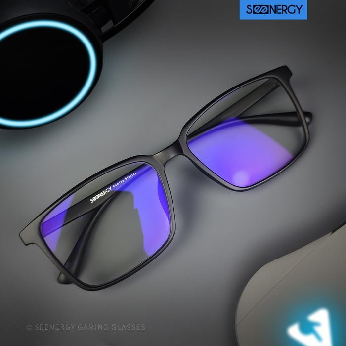 SEENERGY Kacamata Gaming Cyber Black Matte