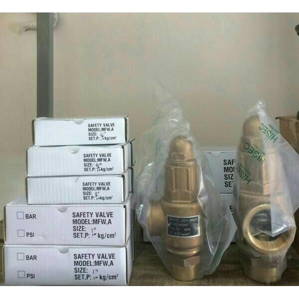 Paling Baik Hisec Safety Valve 2"(Inch) Safety Valve Kuningan Hisec 10Kg Terlariss 