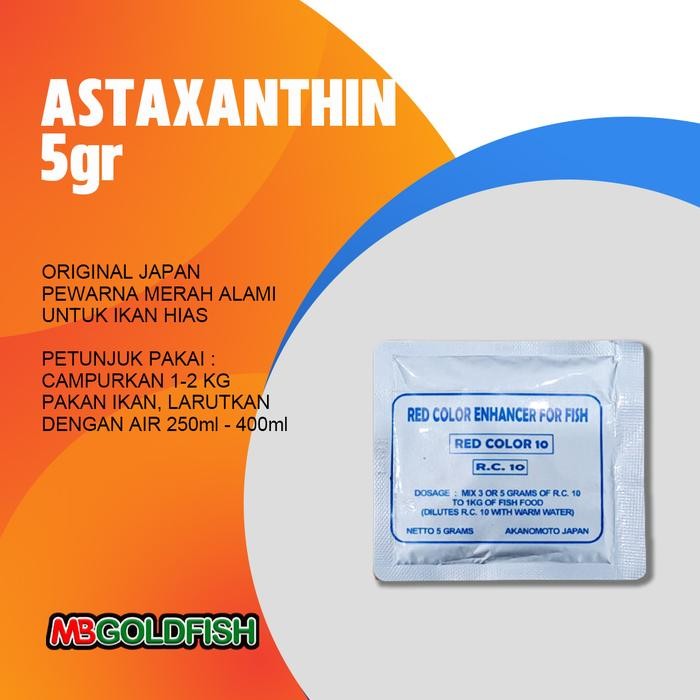 

LEZAT- Astaxanthin Repack 5Gr , Ori Japan Pewarna Merah Alami Untuk Ikan Hias