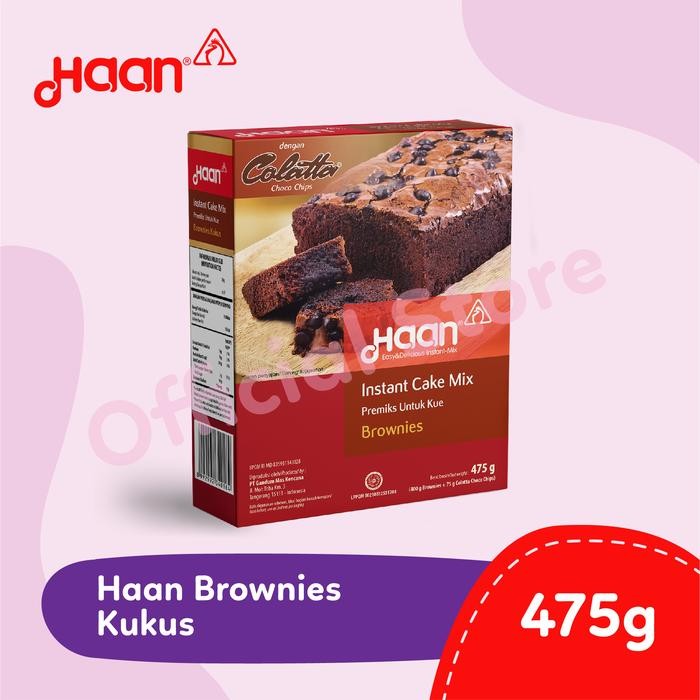 

LEZAT- Haan Brownies Box 475Gr - Baking Premix Flour