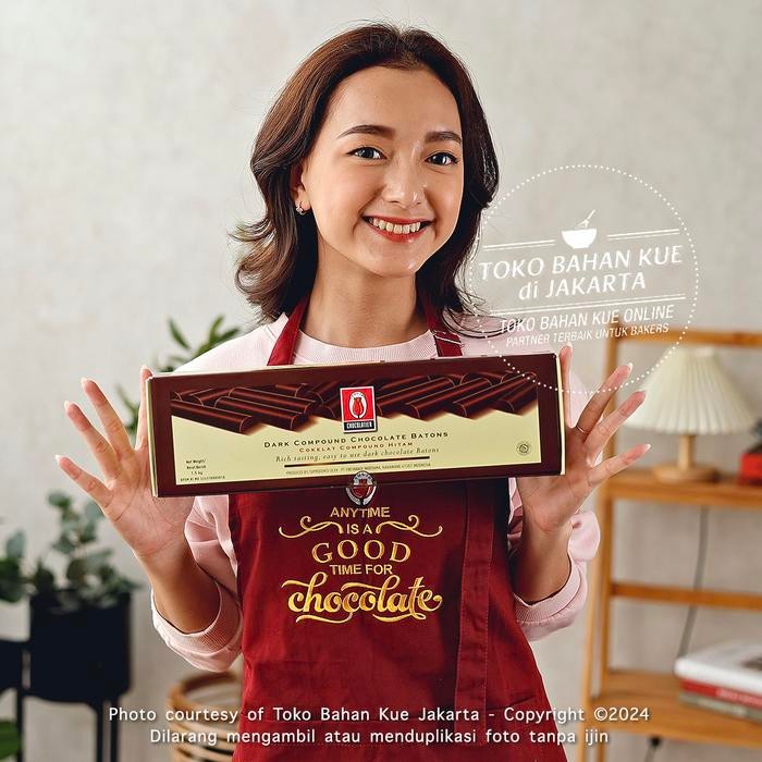 

LEZAT- Tulip Baton Dark Compound 1,5Kg Box Asli Chocolate Batons Cokelat Stick Coklat Kering