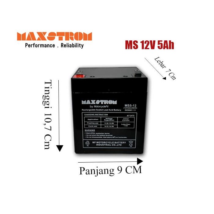 Aki Kering Speaker Aki Emergency 12V5Ah 12V 5Ah