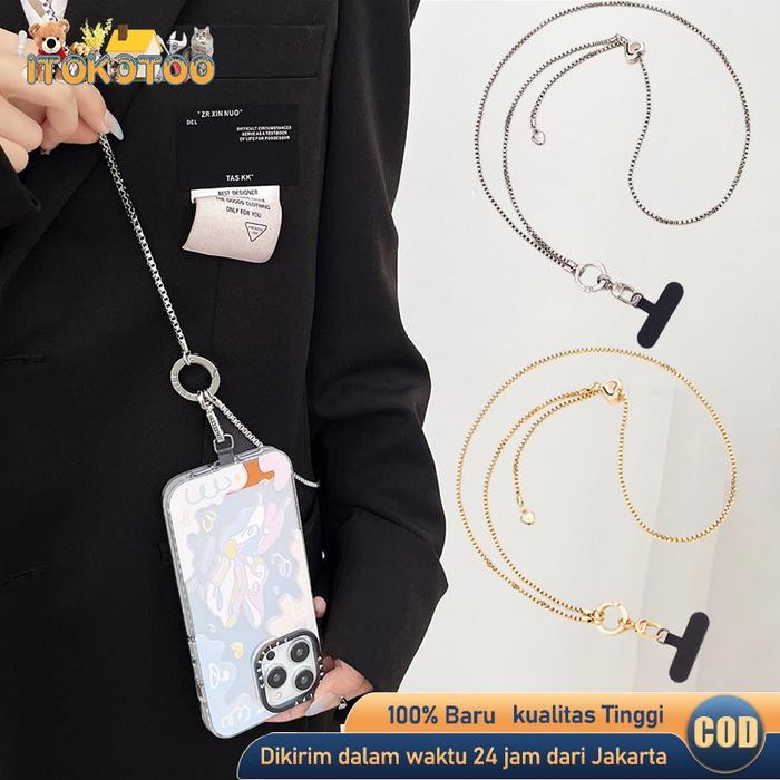 

promo metal love long chain - gantungan hp / mobile phone rope