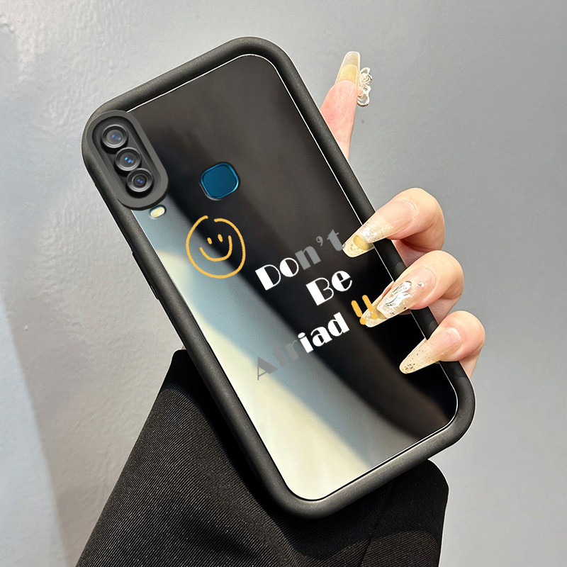 Casing Hp VIVO Y17 Y15 Y12 Y12i Y3 Y3s 2020 Case Casing tas emosi senyum pola Kesing HP Cesing cermi