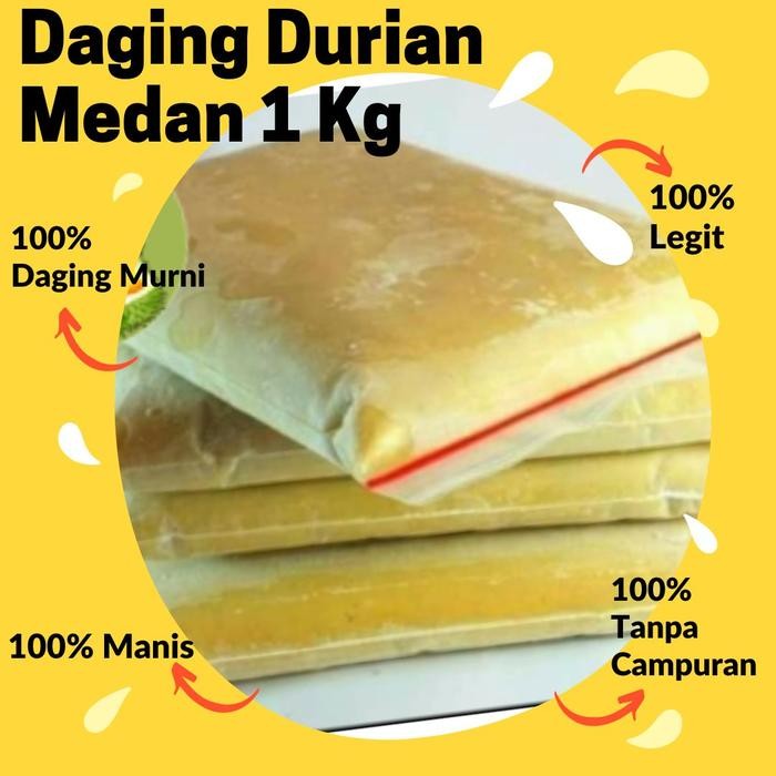 

NATURE- Daging Buah Durian Medan Premium Asli Original / Makanan Beku 1Kg