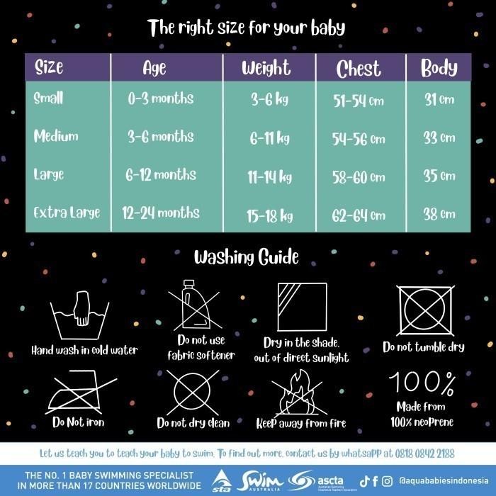 Aquababies Indonesia Baby Wetsuit - Space Navy