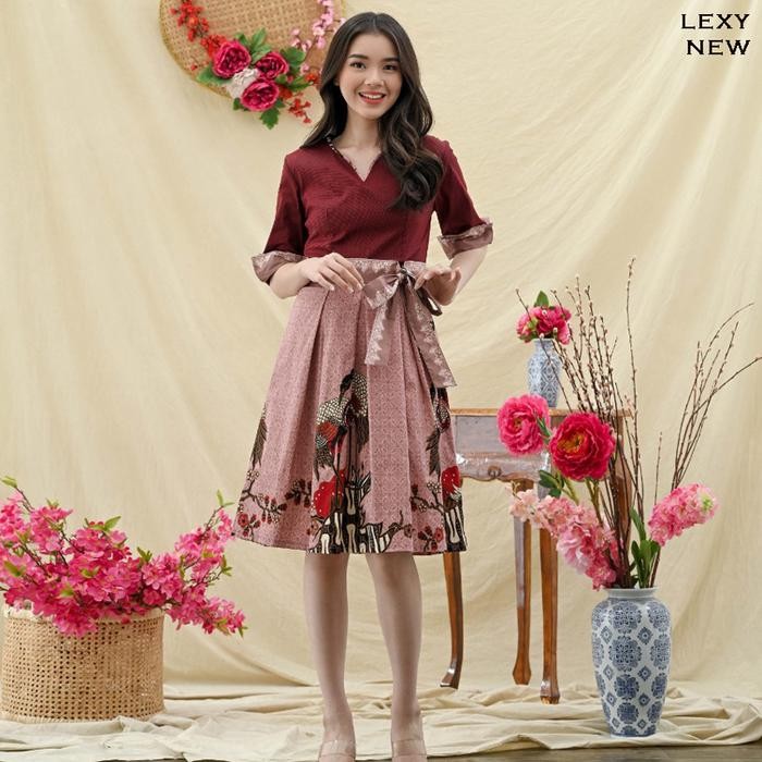 DRESS BATIK WANITA / DRESS JUMBO / BATIK BATIK MODERN / LEXY
