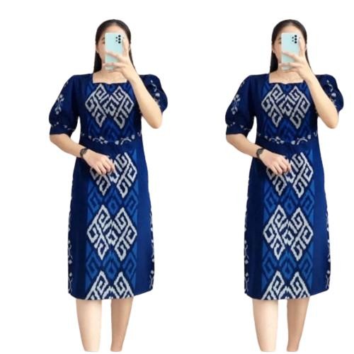 PAKAIAN DRESS TENUN IKAT BATIK ETNIK KHAS MOTIF TORAJA JUMBO PREMIUM