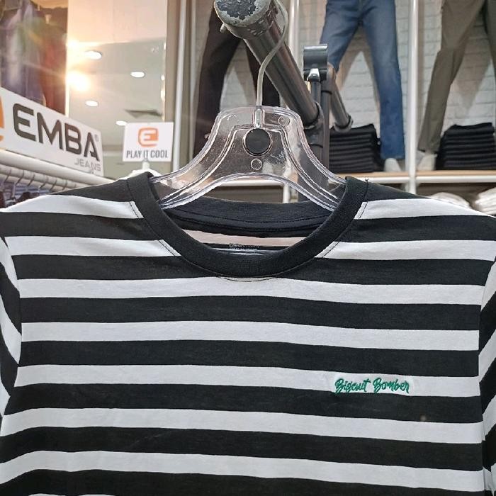 Emba Kaos Lengan Panjang Motif Salur New Arrival Original