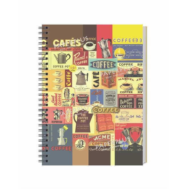 

Spiral Notebook A5 Vintage Cafe