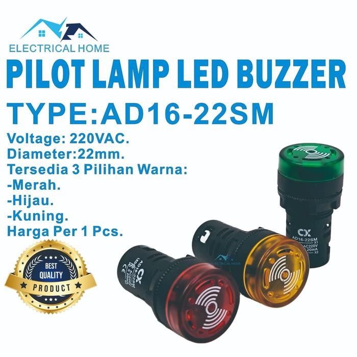 Pilot Lamp LED with BUZZER 22mm