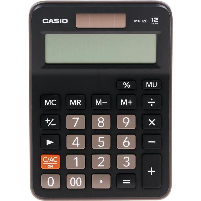 

kalkulator meja casio mx-12b-bk office desktop value series calculator kode 1297