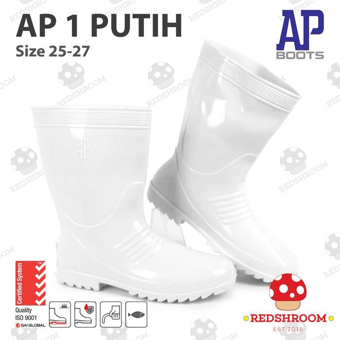 GENT.RIX- Sepatu Boot Pendek Ap Boots Ap 1 Putih Perairan Perikanan
