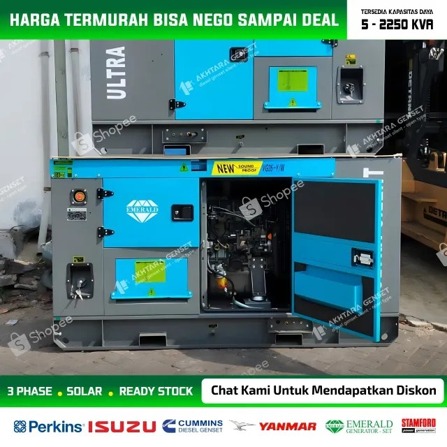 Genset Silent EMERALD WEIFANG KOFO 65 Kva - Jual Jenset 65 Kva EMERALD WEIFANG KOFO Silent Type