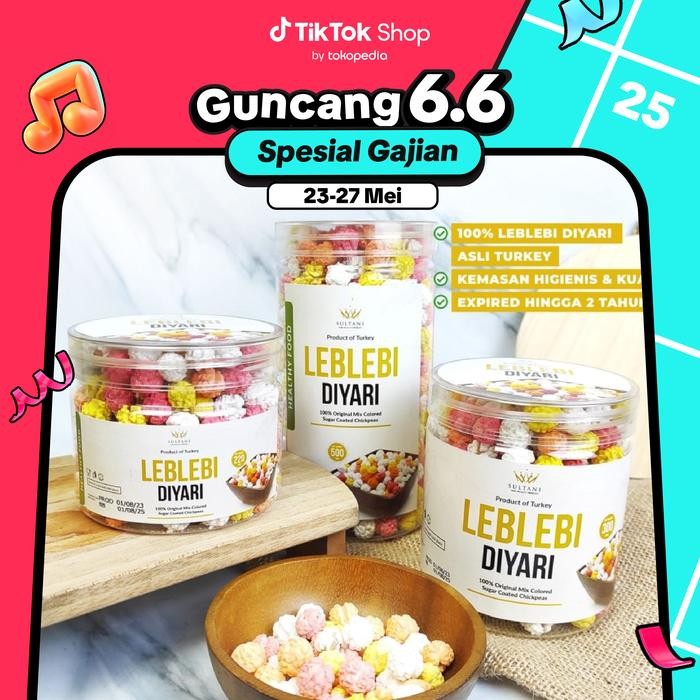 

ASLI Permen isi kacang arab leblebi diary khas turkey - Kemasan Toples Candy Food Snack Cemilan