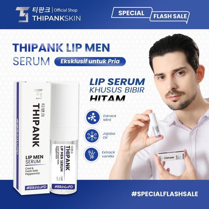 

[PAKET FLASH SALE] Thipank Lip Serum Pria With Extrack Peppermint Lip Serum Pria Terbaik Lip Serum