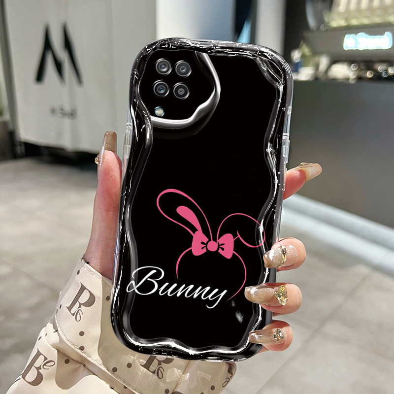 Casing Hp Untuk Samsung Galaxy A12 4G A12 5G M12 F12 Case Casing Lukisan telinga kelinci pole Kasing
