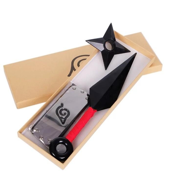 Terbaru Mainan Set Naruto Kunai dan Ikat Kepala Naruto Original Anak