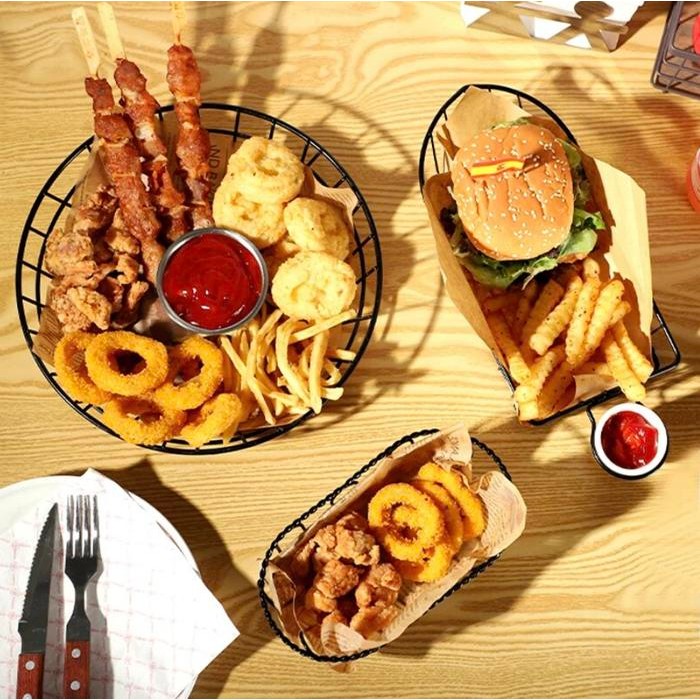 

LUXEHEALTH- French Fries Fried Chicken Basket Keranjang Tempa Saji Kentang Goreng
