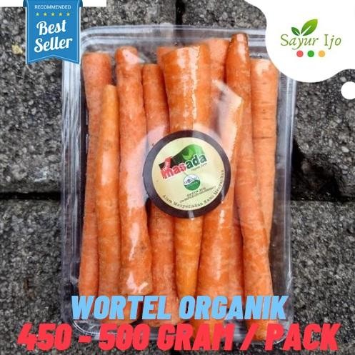 

LUXEHEALTH- Wortel Organik Masada 450-500 Gr / Pack Fresh Carrot Sayur Hijau Segar