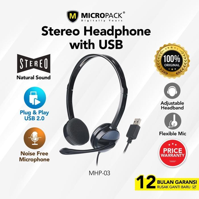 Rexus Audiozone - Micropack Stereo Wired Headset With Mic (Mhp-03)