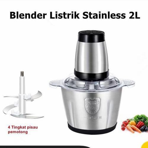 Blender Daging Stainless Blender Penggiling Daging Dan Bumbu 4 Pisau