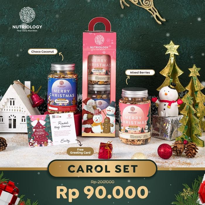 

Hampers Natal Tahun baru Granola Nutriology Carol parcel hadiah gift