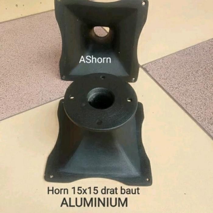 PJ Horn Aluminium 15x15 multi baut drat - Horn corong tweeter driver