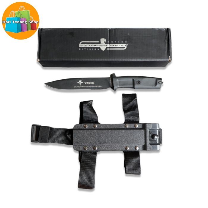 Pisau Paha Venom Survival/Pisau Import/Pemecah Kaca/Pisau Berburu