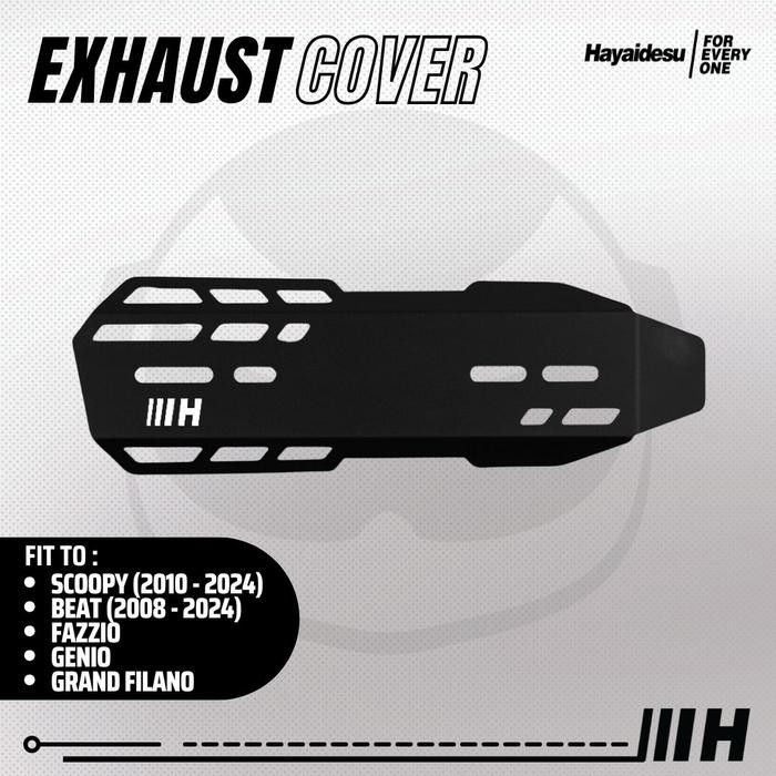 Hayaidesu Exhaust Cover Scoopy Tameng Pelindung Knalpot Scoopy Fi