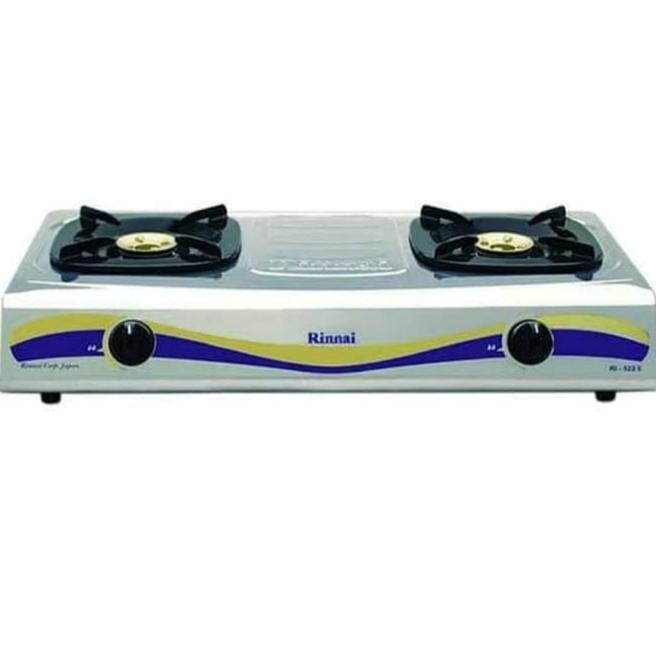 kompor gas 2 tungku rinnai ri 522e stenlis
