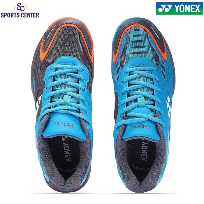 New Sepatu Badminton Yonex Tru Cushion Dual Black Aqua Blue Warm Red