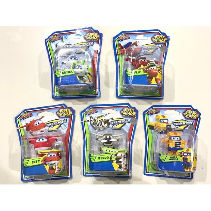 Baru AULDEY Super Wings Original Season 2 Mini Change Em Up Transform Mainan Anak