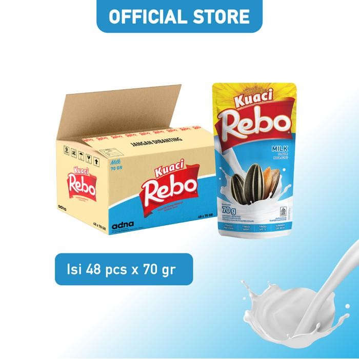

SIAPKIRIM Rebo Kuaci Rasa Milk 70 Gram - 1 Dus (Isi 48 Pcs) READY STOCK