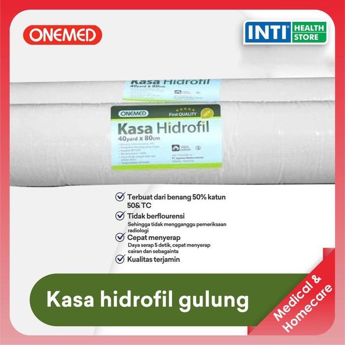Pilihan- Onemed Kasa Hidrofil Onemed 40 Yard X 80 Cm Roll Kasa Rol Hidrofil