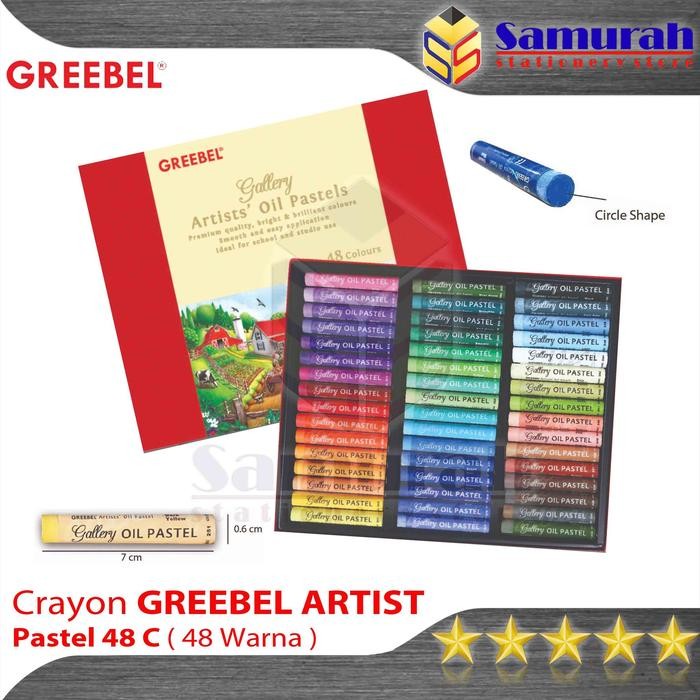 

Crayon Greebel Artist 48 Warna / Krayon Gambar Profesional Mewarnai / Oil Pastel Art Premium 48