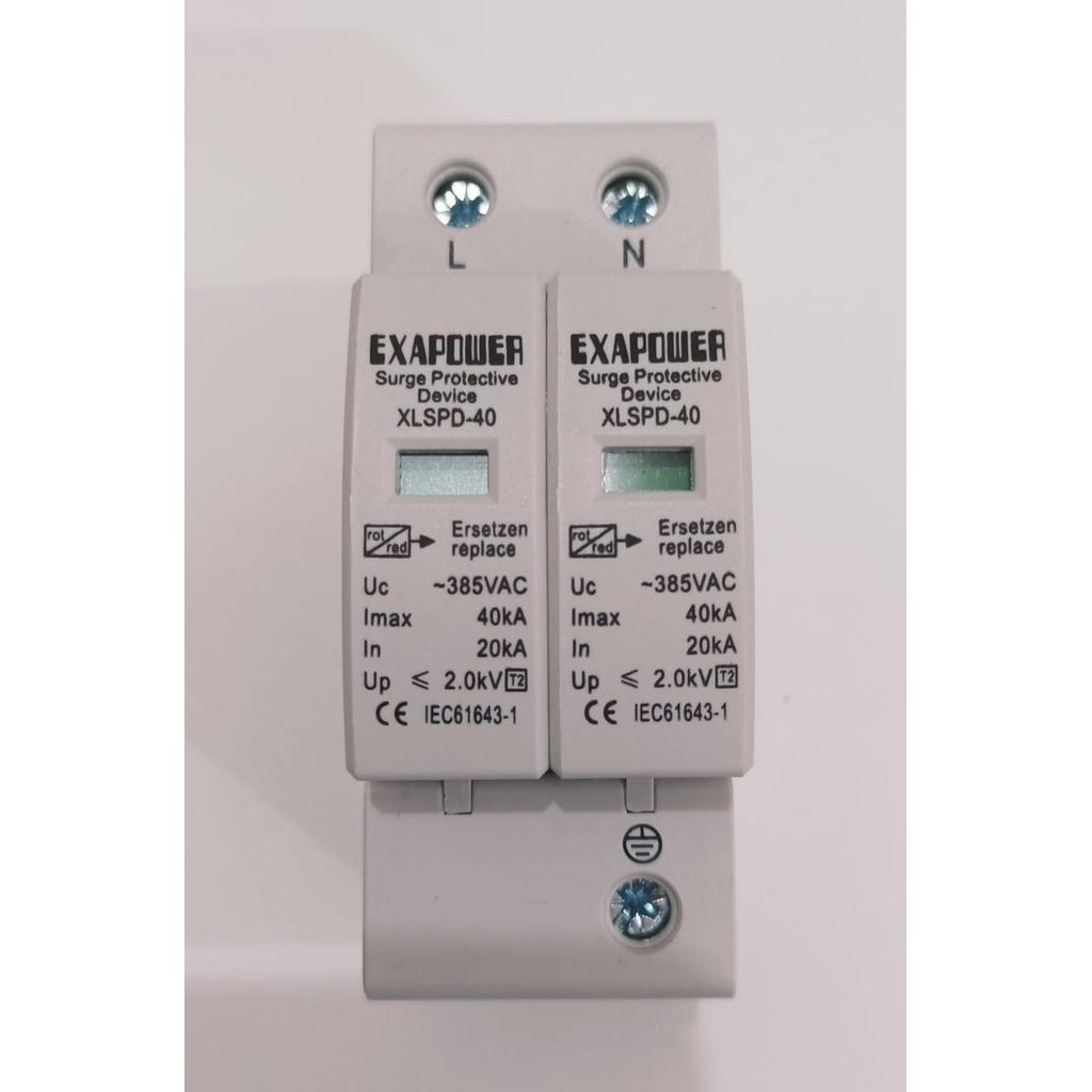 SPD AC 2P 275V 385V Surge Arrester 20KA-40KA Anti Petir Surge tection Device AC Voltage 275VAC
