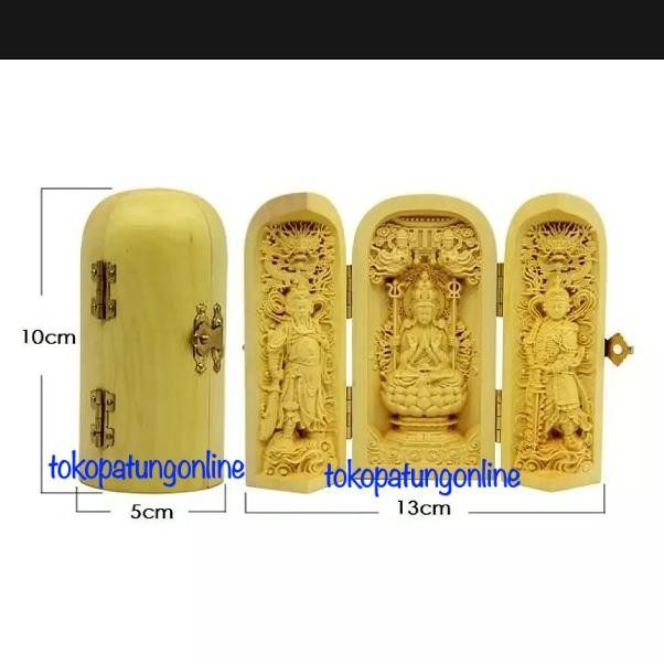 Easy Art - Patung Kwan Kong Wie Tok Kwan Im Kayu Lipat