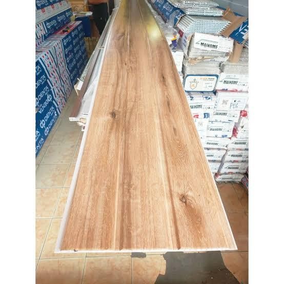 Pilihan- Shunda Plafon Pvc Motif Serat Kayu Coklat Muda Pl 3077 -3