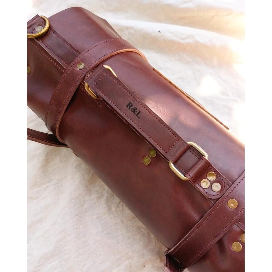 Tas Pisau chef Kulit sapi asli