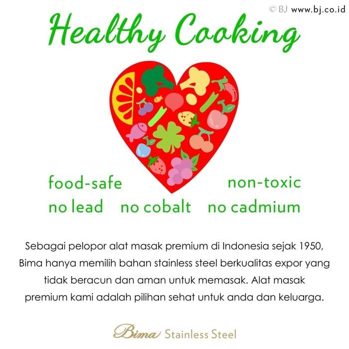 Wajan Stainless Steel Kuali WokPan Bima Heritance Pro-Lite Wok 32CM BP121432B