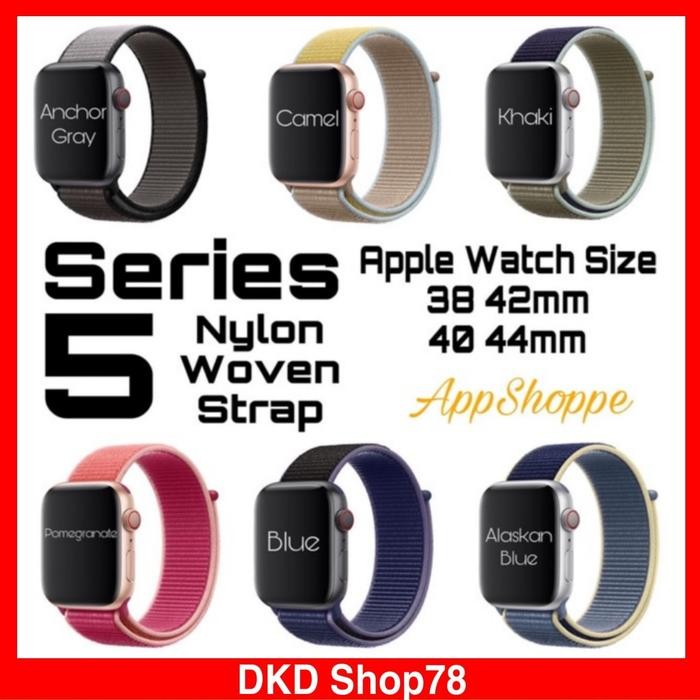Appel Watch Nylon Woven Strap Series 5 4 3 2 1 Iwatch Band Sport Loop Ori Original Asli