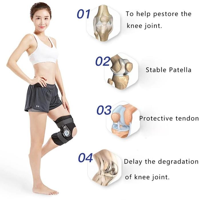 Knee Decker ROM Joint Deker Penyangga Lutut Dekker Patela Support NEW